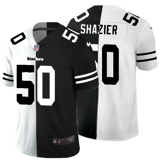 Pittsburgh Steelers 50 Ryan Shazier Men Black V White Peace Split Nike Vapor Untouchable Limited NFL