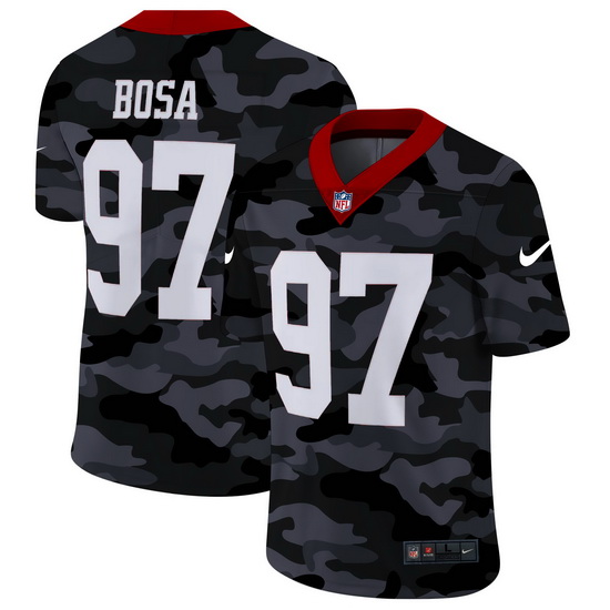 San Francisco 49ers 97 Nick Bosa Men Nike 2020 Black CAMO Vapor Untouchable Limited Stitched NFL Jer