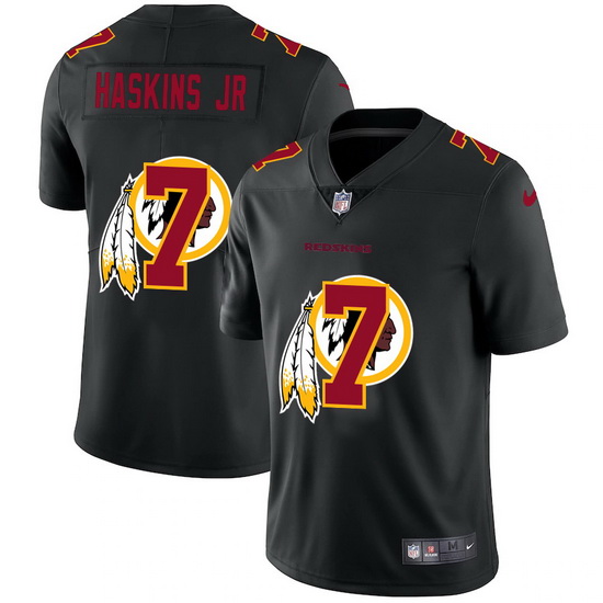 Washington Redskins 7 Dwayne Haskins Jr Men Nike Team Logo Dual Overlap Limited NFL Jersey Black