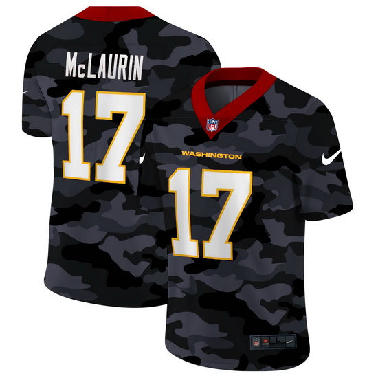 Washington Redskins 17 Terry McLaurin Men Nike 2020 Black CAMO Vapor Untouchable Limited Stitched NF