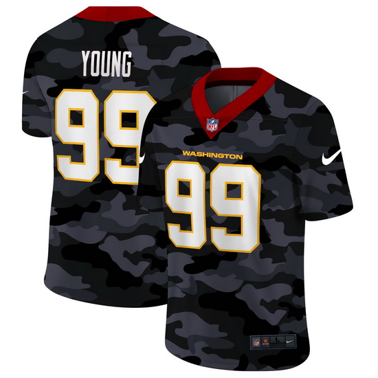 Washington Redskins 99 Chase Young Men Nike 2020 Black CAMO Vapor Untouchable Limited Stitched NFL J