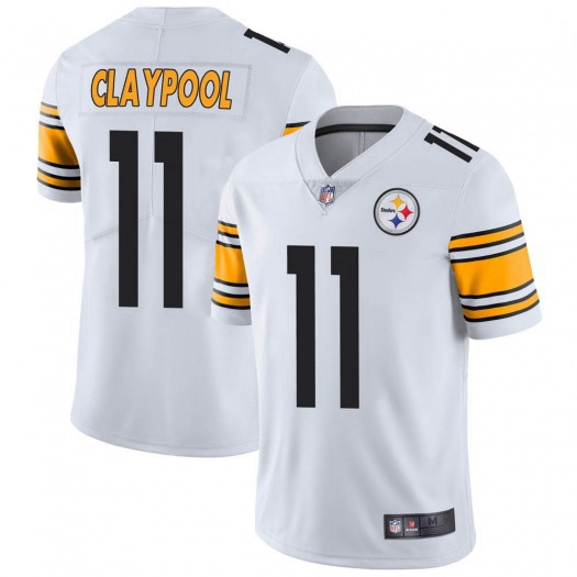 Men Nike Steelers 11 Chase Claypool White Vapor Limited Stitched NFL Jersey