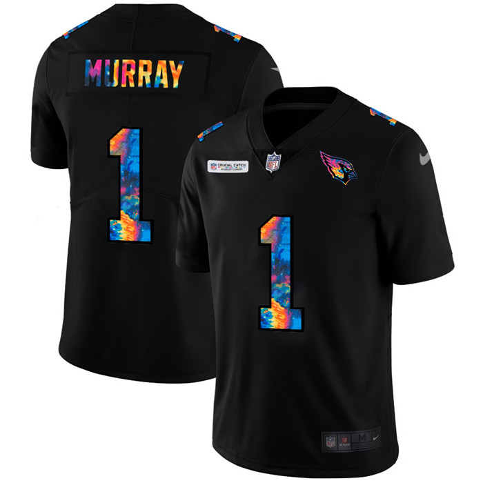 Arizona Cardinals 1 Kyler Murray Men Nike Multi Color Black 2020 NFL Crucial Catch Vapor Untouchable