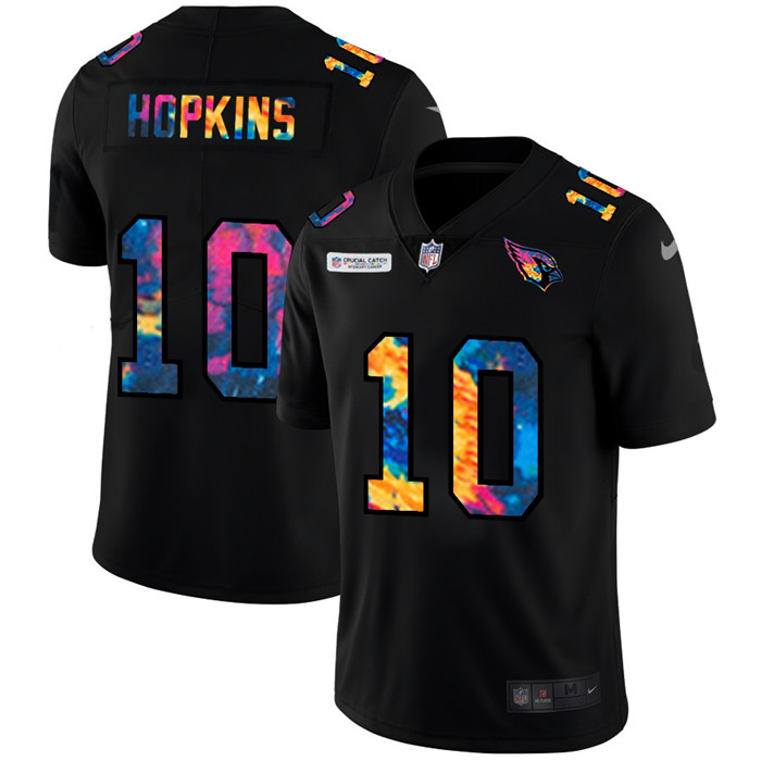 Arizona Cardinals 10 DeAndre Hopkins Men Nike Multi Color Black 2020 NFL Crucial Catch Vapor Untouch