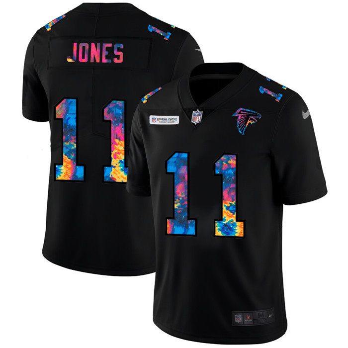 Atlanta Falcons 11 Julio Jones Men Nike Multi Color Black 2020 NFL Crucial Catch Vapor Untouchable L