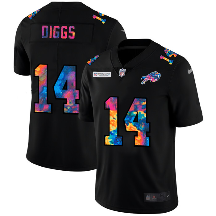 Buffalo Bills 14 Stefon Diggs Men Nike Multi Color Black 2020 NFL Crucial Catch Vapor Untouchable Li