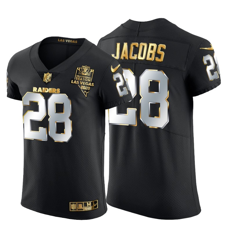 Las Vegas Raiders 28 Josh Jacobs Men Nike Black Edition Vapor Untouchable Elite NFL Jersey