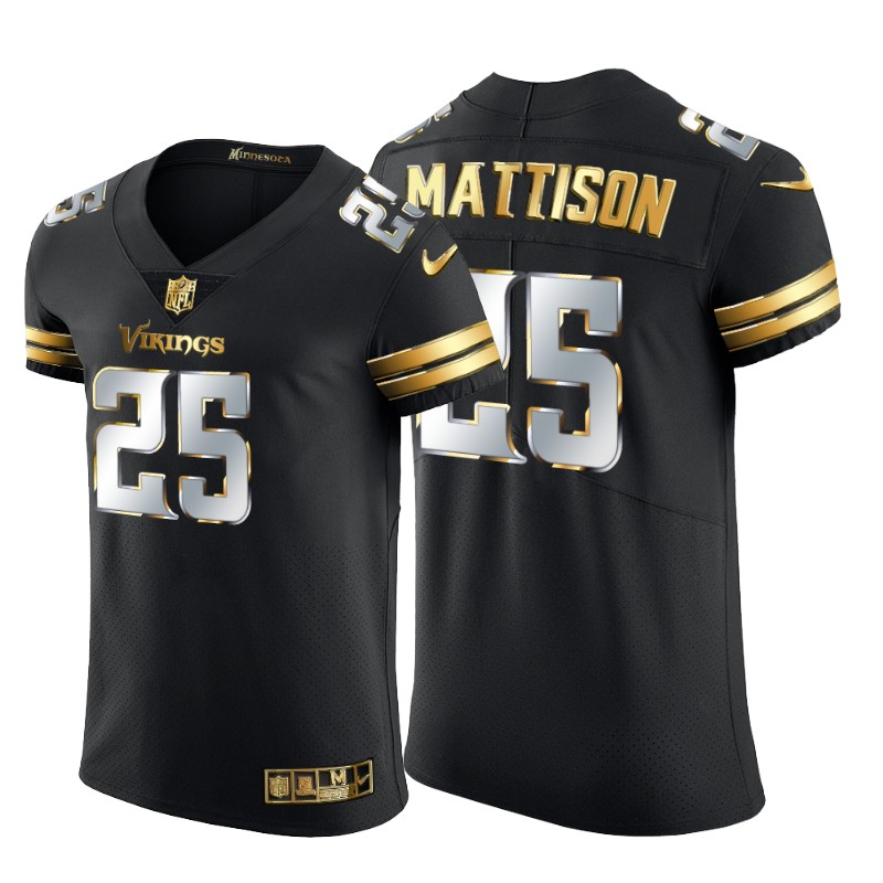 Minnesota Vikings 25 Alexander Mattison Men Nike Black Edition Vapor Untouchable Elite NFL Jersey