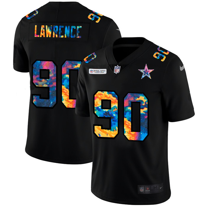 Dallas Cowboys 90 Demarcus Lawrence Men Nike Multi Color Black 2020 NFL Crucial Catch Vapor Untoucha