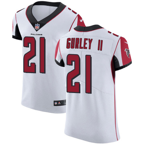 Nike Atlanta Falcons 21 Todd Gurley II White Men Stitched NFL New Elite Jersey