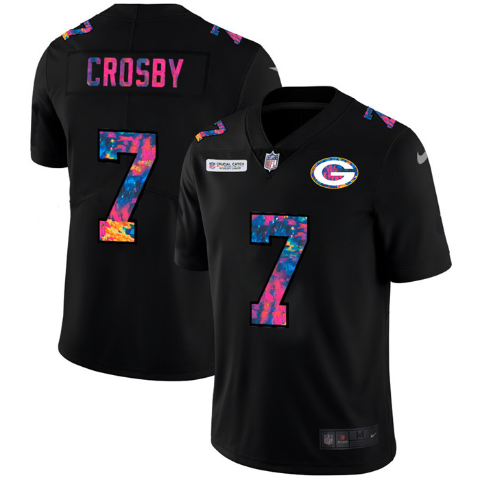 Green Bay Green Bay Green Bay Green Bay Packers 7 Mason Crosby Men Nike Multi Color Black 2020 NFL C