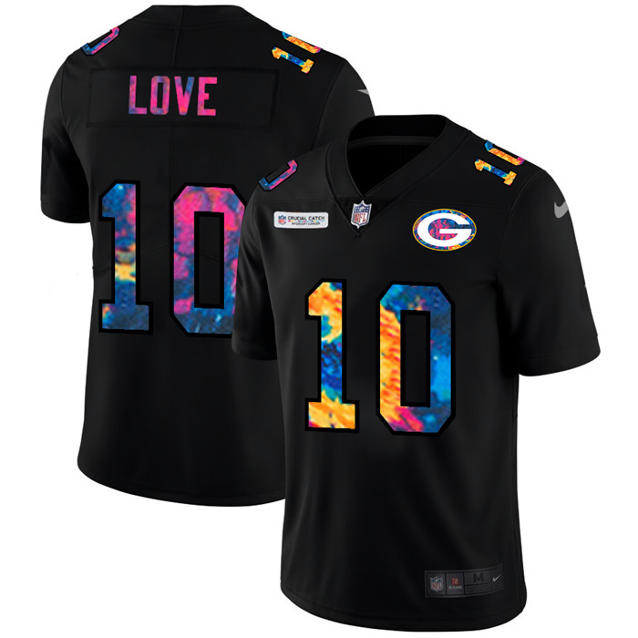 Green Bay Green Bay Green Bay Green Bay Packers 10 Jordan Love Men Nike Multi Color Black 2020 NFL C