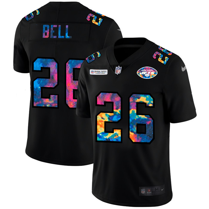 New York Jets 26 Le 27Veon Bell Men Nike Multi Color Black 2020 NFL Crucial Catch Vapor Untouchable 