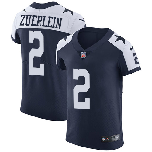 Nike Dallas Cowboys 2 Greg Zuerlein Navy Blue Thanksgiving Men Stitched NFL Vapor Untouchable Throwb