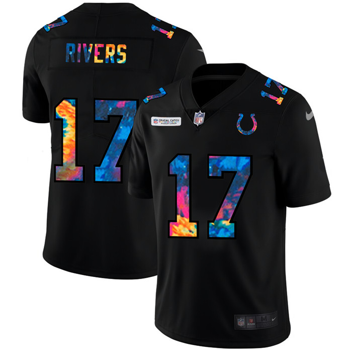 Indianapolis Colts 17 Philip Rivers Men Nike Multi Color Black 2020 NFL Crucial Catch Vapor Untoucha