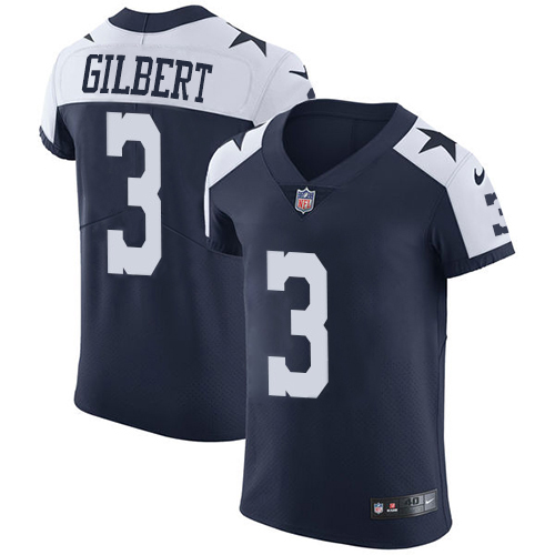 Nike Dallas Cowboys 3 Garrett Gilbert Navy Blue Thanksgiving Men Stitched NFL Vapor Untouchable Thro