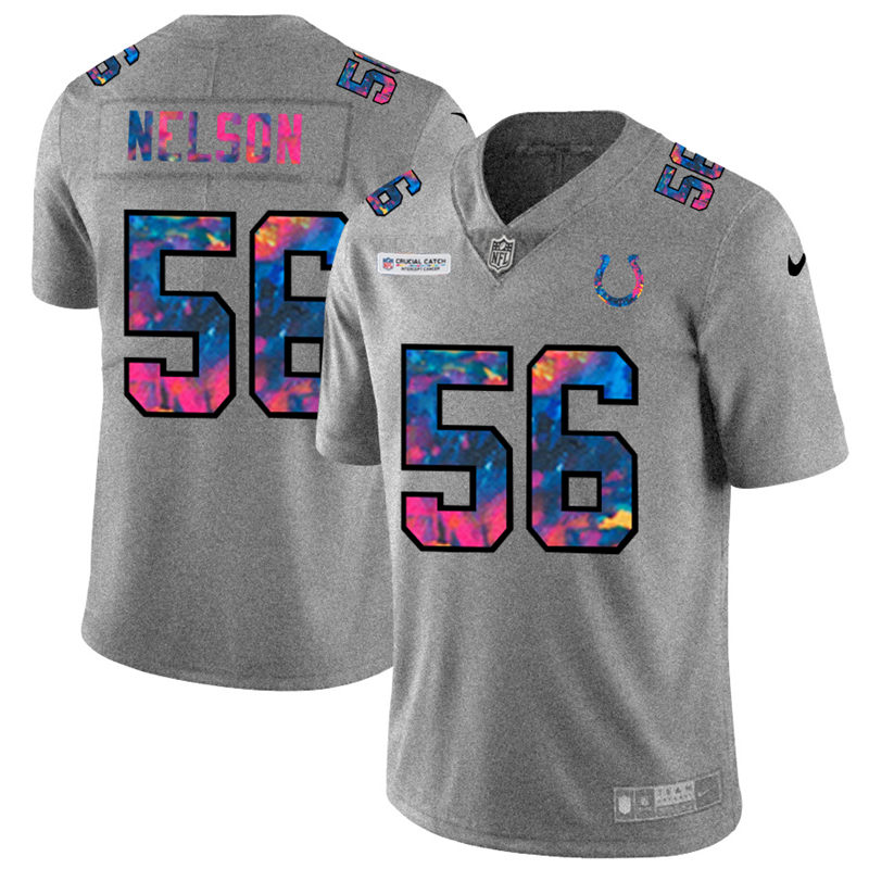 Indianapolis Colts 56 Quenton Nelson Men Nike Multi Color 2020 NFL Crucial Catch NFL Jersey Greyheat