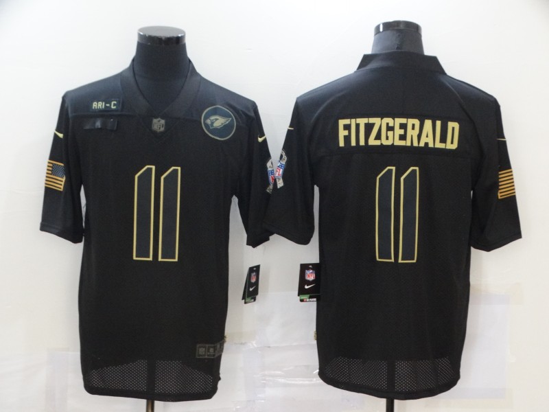 Nike Arizona Cardinals 11 Larry Fitzgerald Black 2020 Salute To Service Limited Jersey