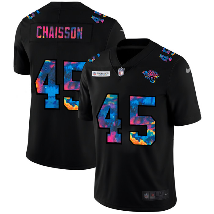 Jacksonville Jaguars 45 K 27Lavon Chaisson Men Nike Multi Color Black 2020 NFL Crucial Catch Vapor U