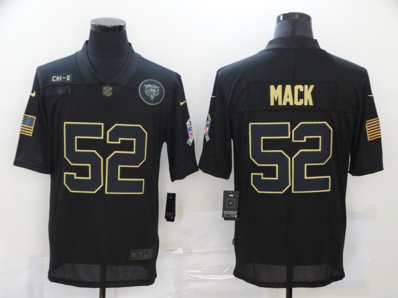 Nike Chicago Bears 52 Khalil Mack Black 2020 Salute To Service Limited Jersey