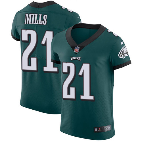 Nike Philadelphia Eagles 21 Jalen Mills Green Team Color Men Stitched NFL Vapor Untouchable Elite Je