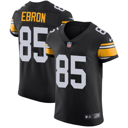 Nike Pittsburgh Steelers 85 Eric Ebron Black Alternate Men Stitc