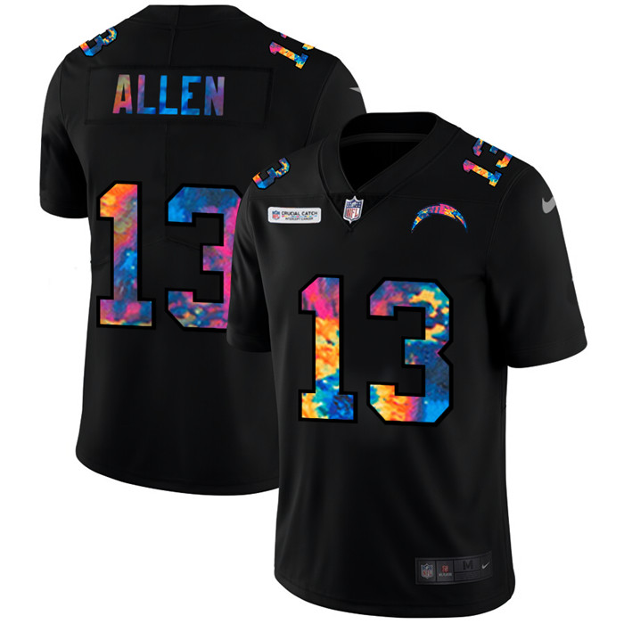 Los Angeles Chargers 13 Keenan Allen Men Nike Multi Color Black 2020 NFL Crucial Catch Vapor Untouch