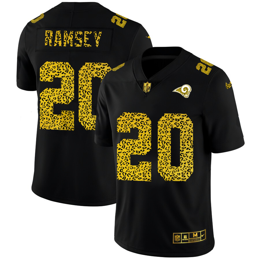 Los Angeles Rams 20 Jalen Los Angeles Ramsey Men Nike Leopard Print Fashion Vapor Limited NFL Jersey