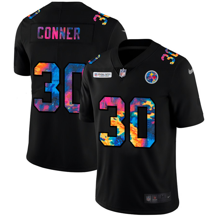 Pittsburgh Steelers 30 James Conner Men Nike Multi Color Black 2020 NFL Crucial Catch Vapor Untoucha