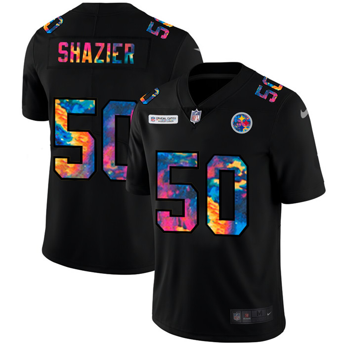 Pittsburgh Steelers 50 Ryan Shazier Men Nike Multi Color Black 2020 NFL Crucial Catch Vapor Untoucha