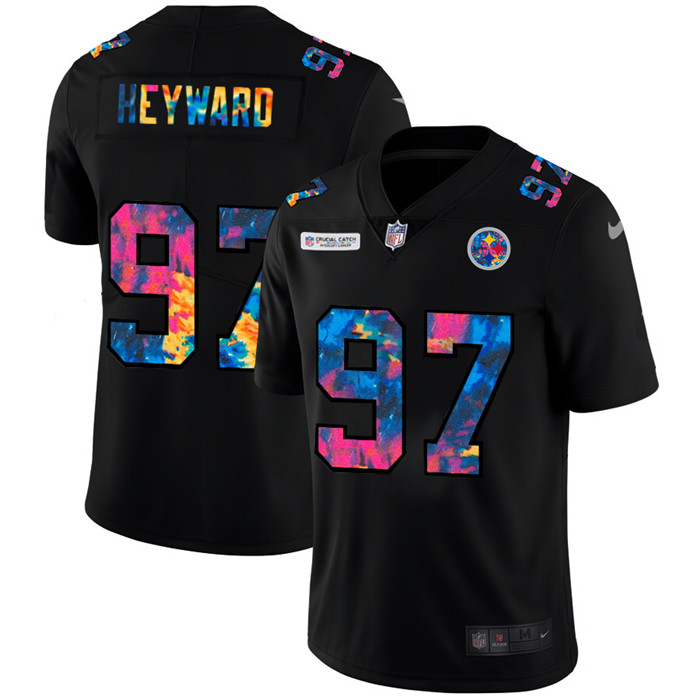 Pittsburgh Steelers 97 Cameron Heyward Men Nike Multi Color Black 2020 NFL Crucial Catch Vapor Untou