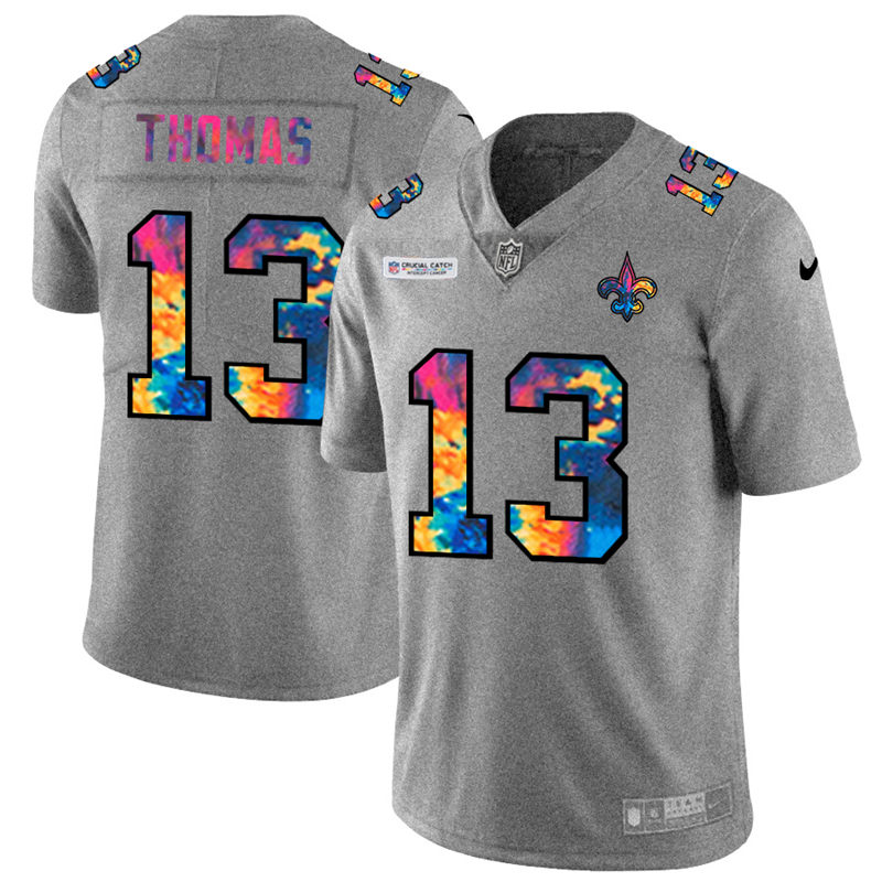 New Orleans Saints 13 Michael Thomas Men Nike Multi Color 2020 N