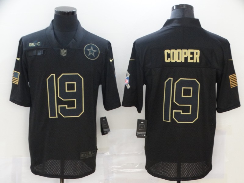 Nike Dallas Cowboys 19 Amari Cooper Black 2020 Salute To Service Limited Jersey