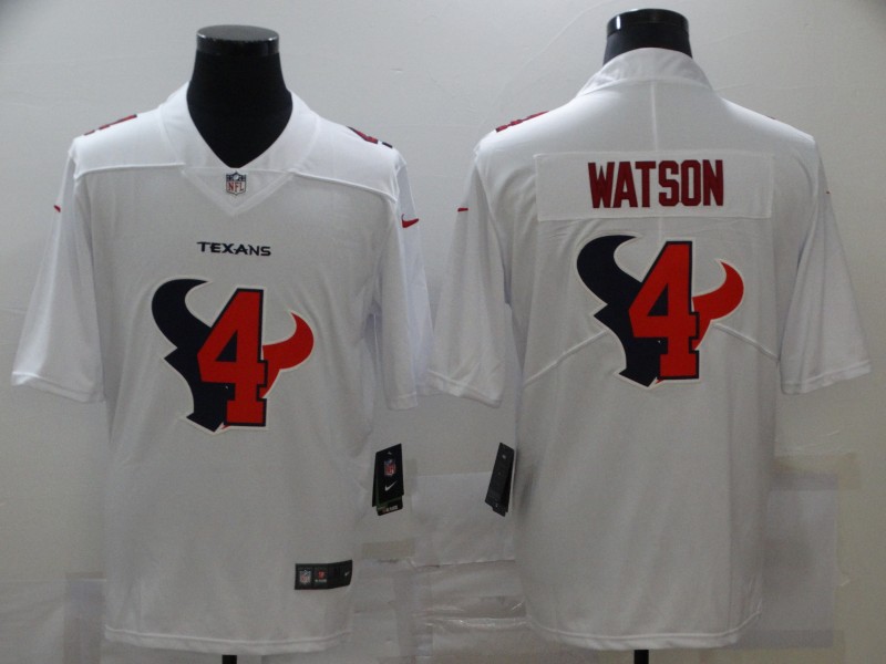 Nike Houston Texans 4 Deshaun Watson White Shadow Logo Limited Jersey