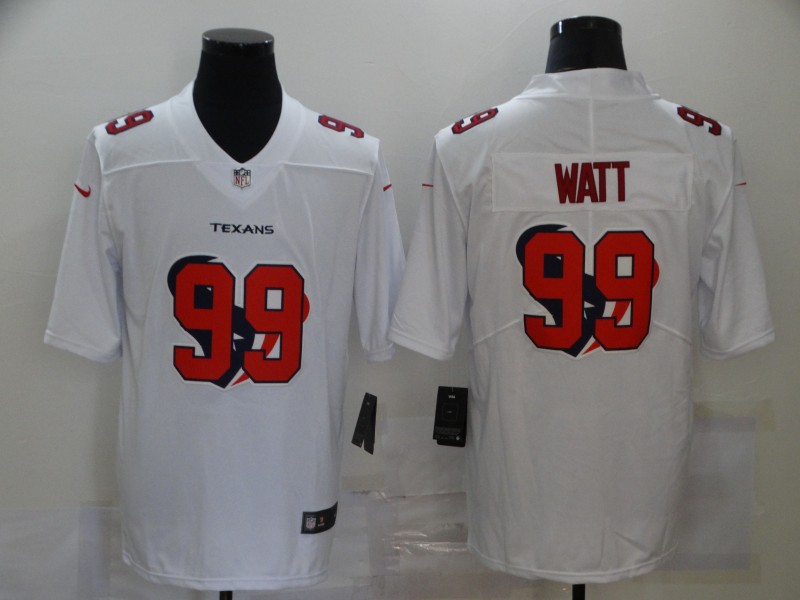 Nike Houston Texans 99 J J  Watt White Shadow Logo Limited Jersey