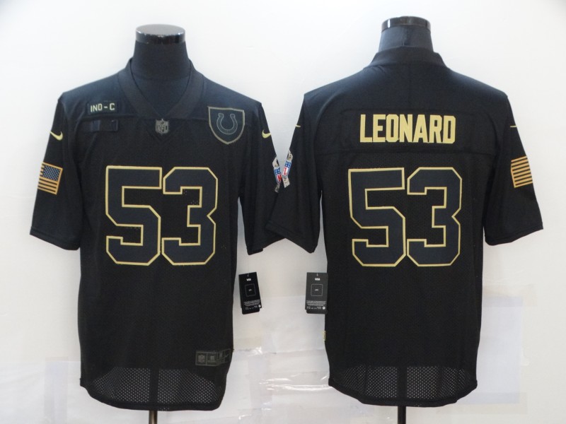 Nike Indianapolis Colts 53 Darius Leonard Black 2020 Salute To Service Limited Jersey