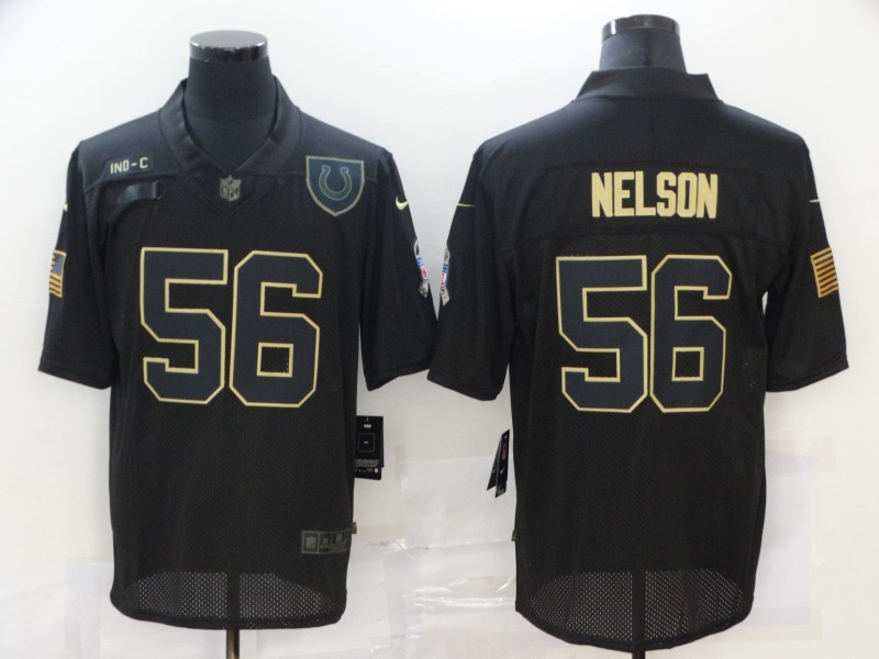 Nike Indianapolis Colts 56 Quenton Nelson Black 2020 Salute To Service Limited Jersey