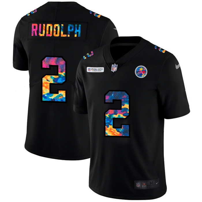 Pittsburgh Steelers 2 Mason Rudolph Men Nike Multi Color Black 2020 NFL Crucial Catch Vapor Untoucha