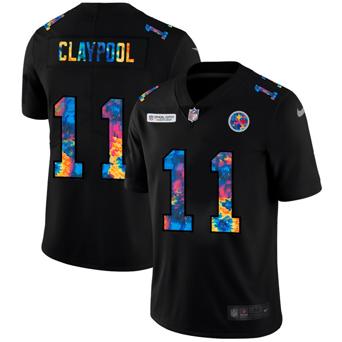 Pittsburgh Steelers 11 Chase Claypool Men Nike Multi Color Black 2020 NFL Crucial Catch Vapor Untouc