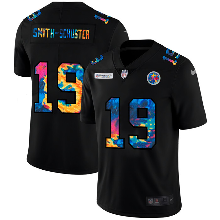 Pittsburgh Steelers 19 JuJu Smith Schuster Men Nike Multi Color Black 2020 NFL Crucial Catch Vapor U