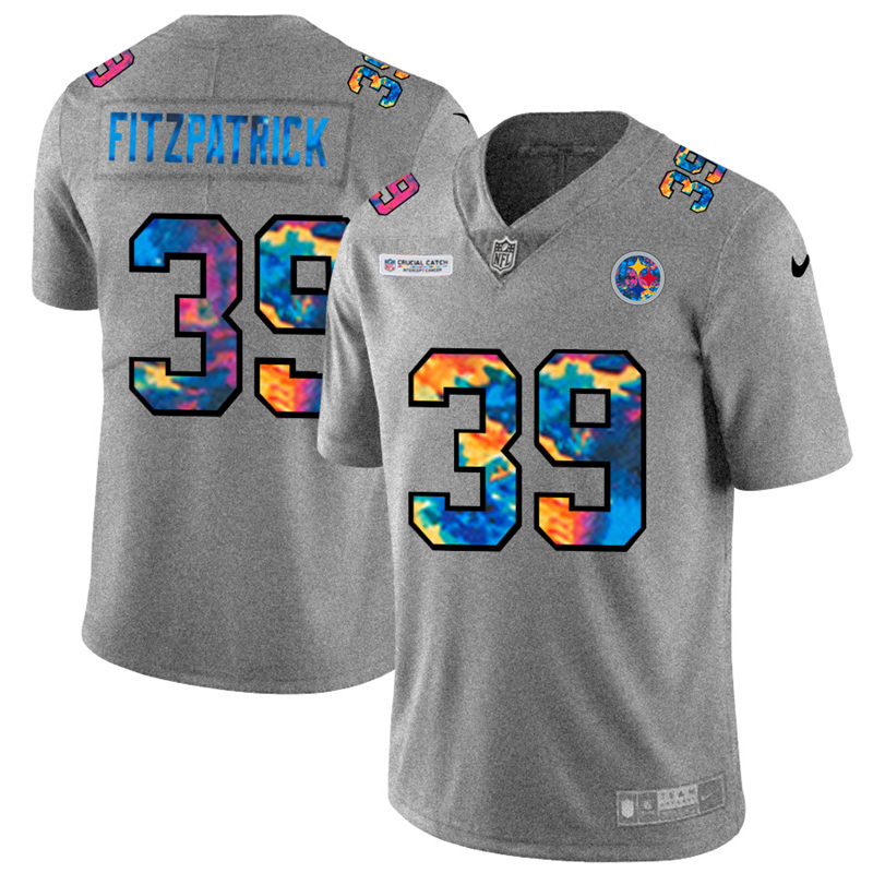 Pittsburgh Steelers 39 Minkah Fitzpatrick Men Nike Multi Color 2020 NFL Crucial Catch NFL Jersey Gre