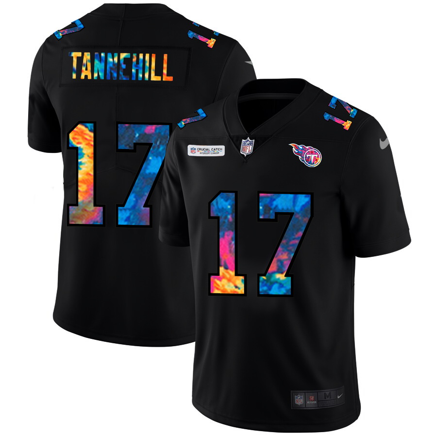 Tennessee Titans 17 Ryan Tannehill Men Nike Multi Color Black 2020 NFL Crucial Catch Vapor Untouchab