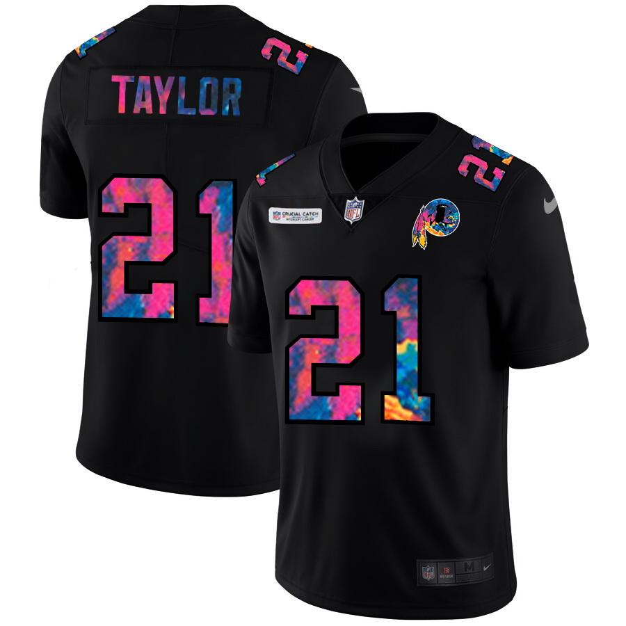 Washington Redskins 21 Sean Taylor Men Nike Multi Color Black 2020 NFL Crucial Catch Vapor Untouchab