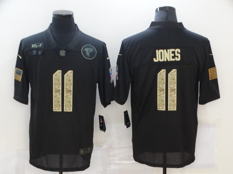 Nike Atlanta Falcons 11 Julio Jones Black Camo 2020 Salute To Service Limited Jersey