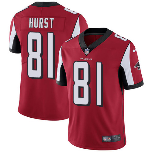 Nike Atlanta Falcons 81 Hayden Hurst Red Team Color Men Stitched NFL Vapor Untouchable Limited Jerse