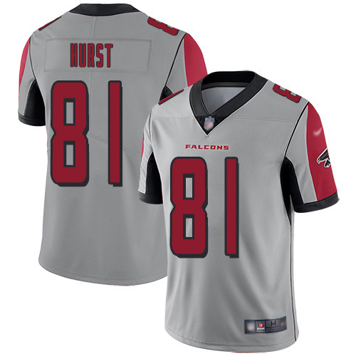 Nike Atlanta Falcons 81 Hayden Hurst Silver Men Stitched NFL Limited Inverted Legend Jersey