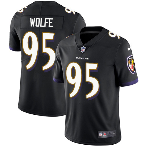 Nike Baltimore Ravens 95 Derek Wolfe Black Alternate Men Stitched NFL Vapor Untouchable Limited Jers