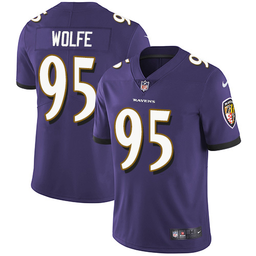 Nike Baltimore Ravens 95 Derek Wolfe Purple Team Color Men Stitched NFL Vapor Untouchable Limited Je