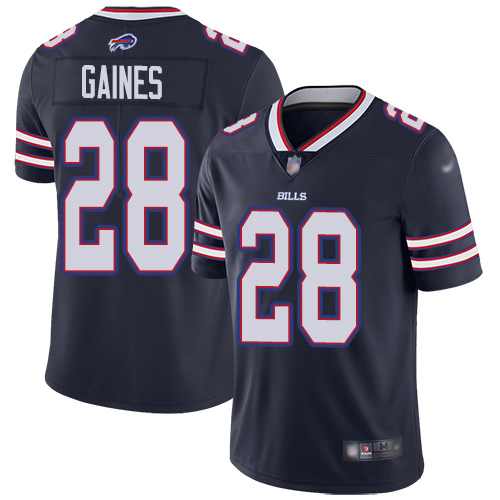 Nike Buffalo Bills 28 E J  Gaines Navy Men Stitched NFL Limited Inverted Legend Jersey