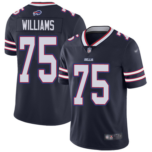 Nike Buffalo Bills 75 Daryl Williams Navy Men Stitched NFL Limited Inverted Legend Jersey